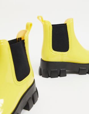 yellow chunky boots