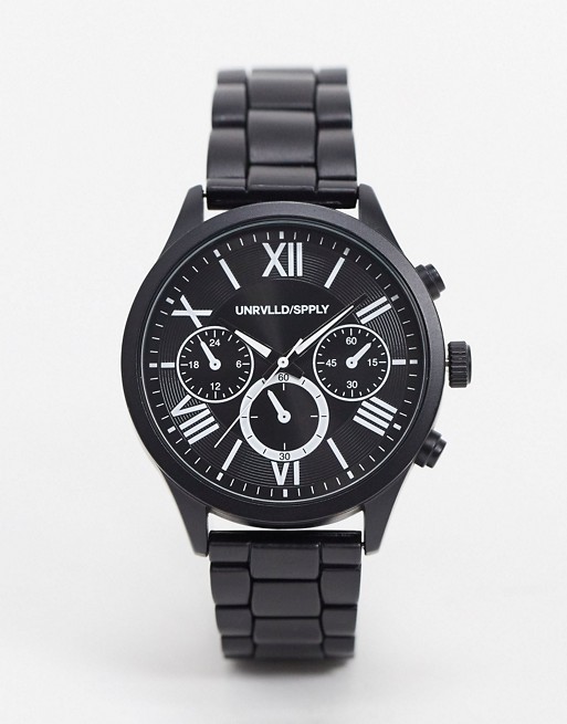 ASOS DESIGN gift watch in black with interchangeable straps