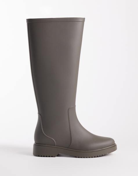 ASOS DESIGN - Gigi - Bottes en caoutchouc - Kaki - view 1