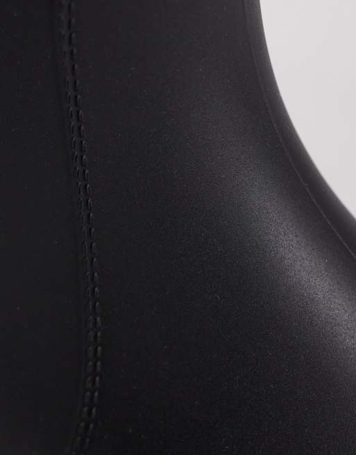 ASOS DESIGN Gigi rain boots in black, 4 of 4
