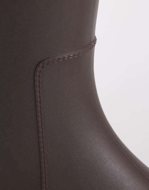 ASOS DESIGN - Gigi - Stivali da pioggia color cioccolato scuro, 4 di 4