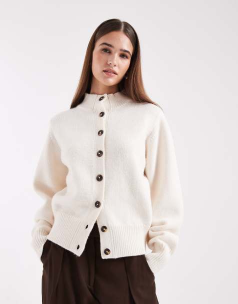 ASOS DESIGN - Gilet à col montant - Crème - view 1