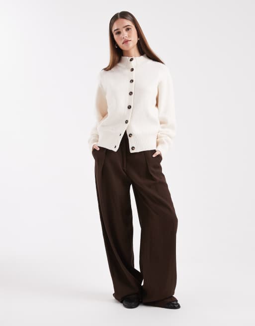 ASOS DESIGN - Gilet à col montant - Crème, 3 de 4