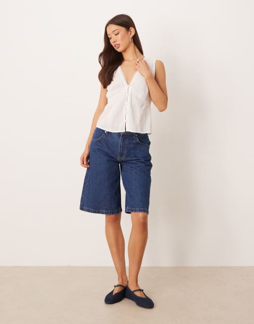 ASOS DESIGN - Gilet bianco con finiture in pizzo, 2 di 4