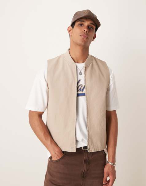 ASOS DESIGN - Gilet color pietra slavato - view 1