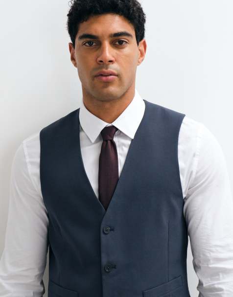 ASOS DESIGN - Gilet da abito skinny blu navy - view 1