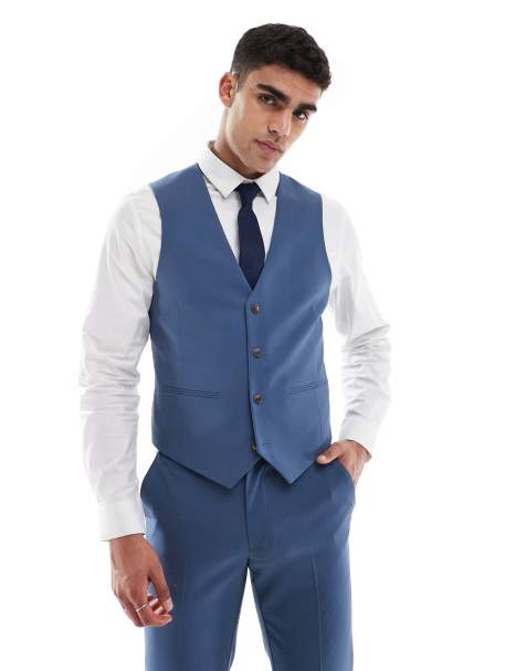 ASOS DESIGN - Gilet da abito skinny blu - view 1