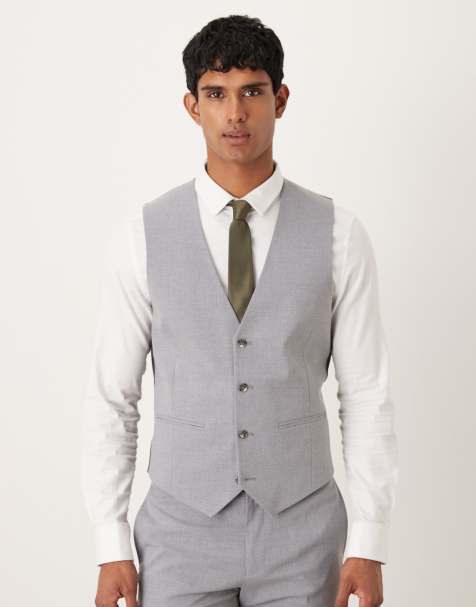 ASOS DESIGN - Gilet da abito skinny grigio - view 1