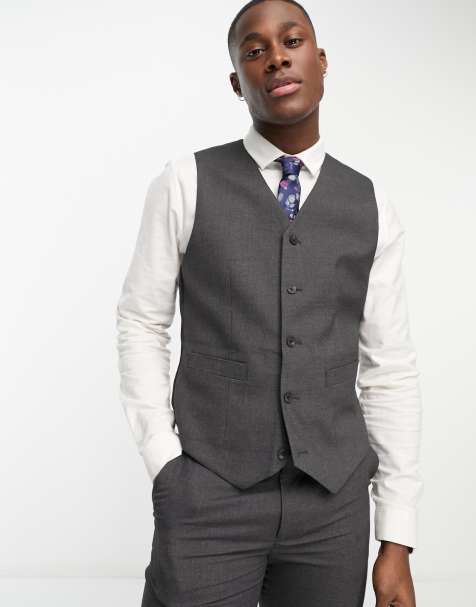 ASOS DESIGN - Gilet da abito slim antracite - view 1