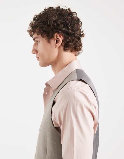 Gilet In Pelle Bovina Grigia Con Aquila Incisa Sul Retro - Taglia Unica Regolabile, Chiusure Metalliche, Stile Biker - 4