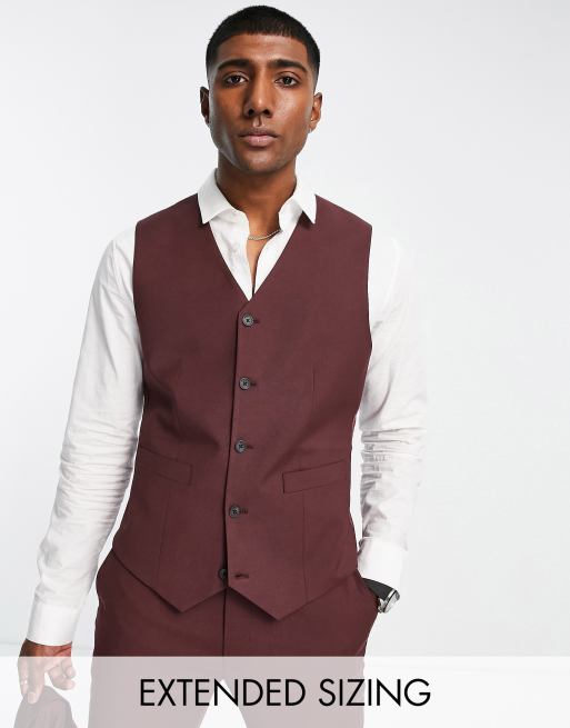 Gilet costume bordeaux hot sale