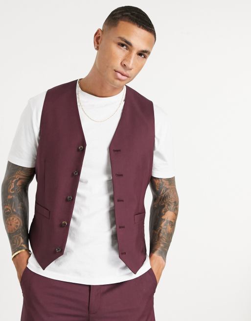 Gilet costume bordeaux new arrivals