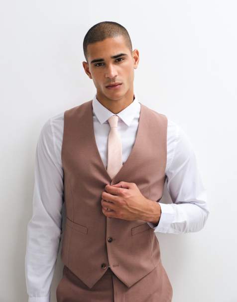 ASOS DESIGN - Gilet de costume ajusté - Marron - view 1