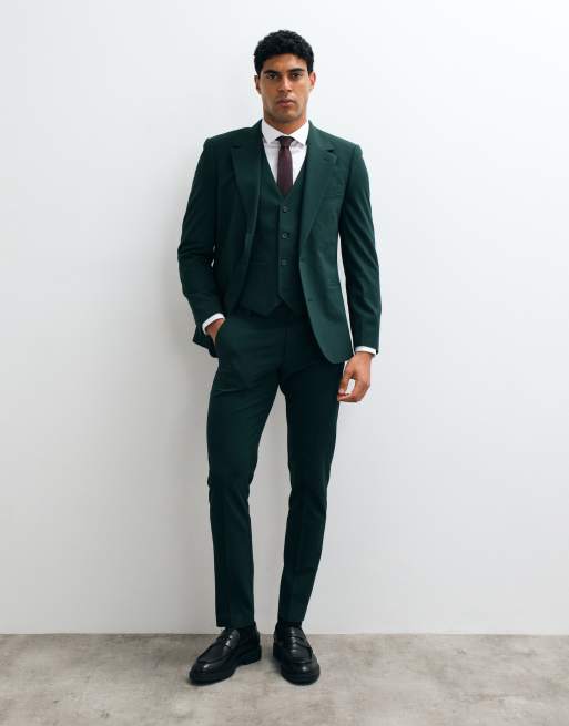 ASOS DESIGN - Gilet de costume ajusté - Vert foncé, 2 de 5