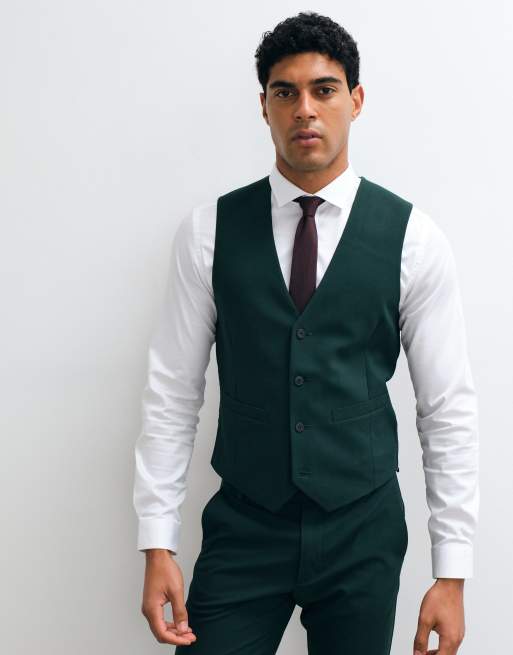 ASOS DESIGN - Gilet de costume ajusté - Vert foncé, 3 de 5