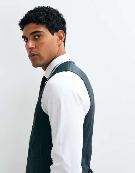 ASOS DESIGN - Gilet de costume ajusté - Vert foncé, 4 de 5