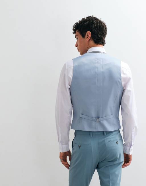 ASOS DESIGN gilet de costume skinny bleu clair, 4 de 5