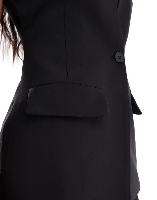 ASOS DESIGN - Gilet de tailleur à épaules oversize - Noir, 2 de 4