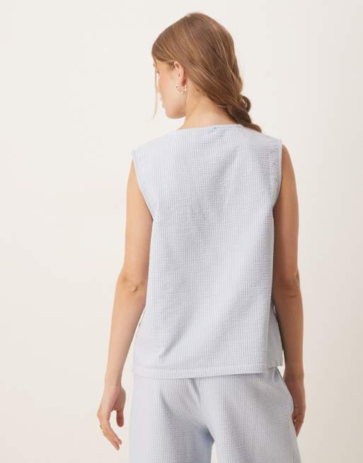 ASOS DESIGN - Gilet de tailleur brodé en crépon, 3 de 4