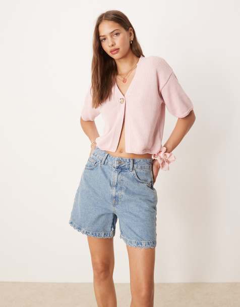 ASOS DESIGN - Gilet décontracté avec bouton fleur doré - Rose - view 1