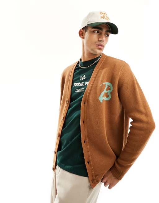 ASOS DESIGN - Gilet décontracté avec inscription au dos - Marron