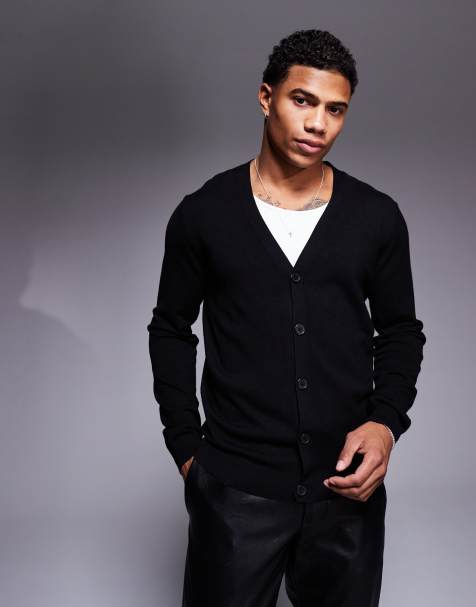 ASOS DESIGN - Gilet d'ensemble en maille - Noir - view 1