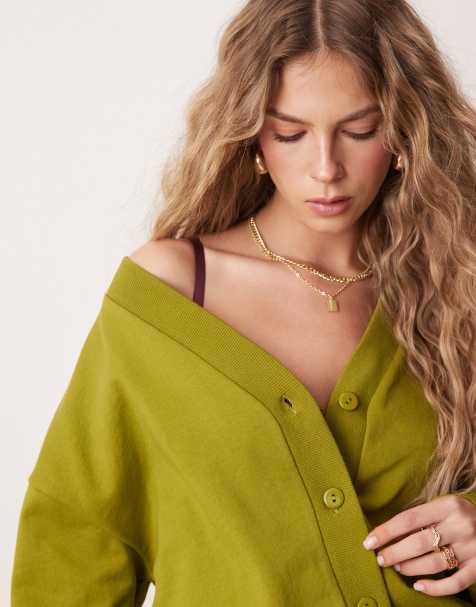 ASOS DESIGN - Gilet d'ensemble en molleton - Olive - view 1