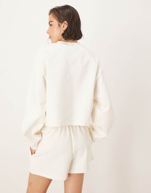 ASOS DESIGN - Gilet d'ensemble en tissu interlock - Crème, 3 de 4