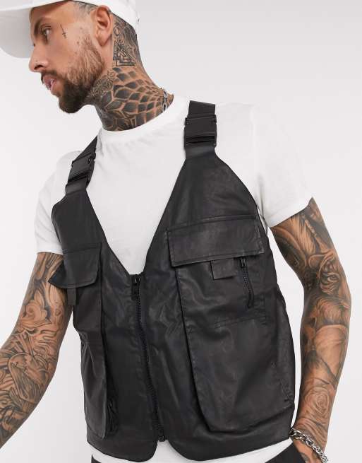 ASOS DESIGN - Ensemble avec pantalon et gilet harnais - Noir , 2 de 3