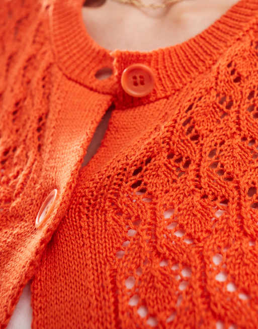 ASOS DESIGN - Gilet en maille à manches courtes et surpiqûres - Rouge, 3 de 4
