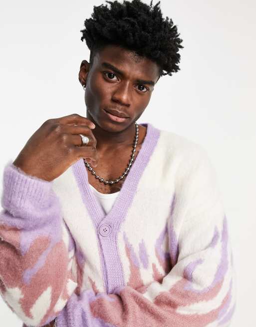 ASOS DESIGN - Gilet en maille à motif flammes
