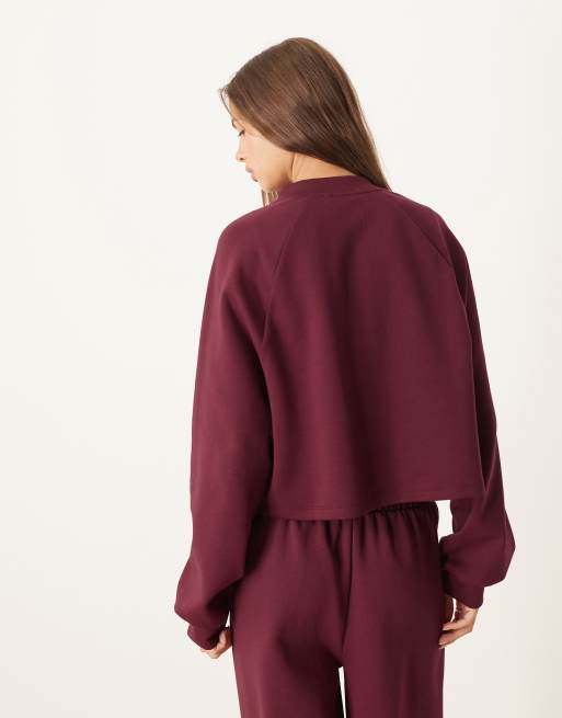 ASOS DESIGN - Gilet en maille interlock - Bordeaux, 4 de 4
