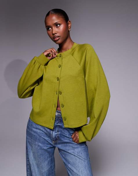 ASOS DESIGN - Gilet en maille interlock - Vert olive - view 1