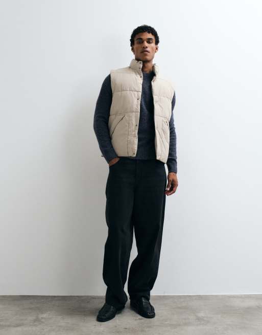 ASOS DESIGN gilet imbottito color pietra, 3 di 5