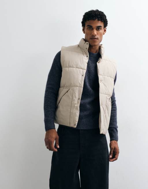 ASOS DESIGN gilet imbottito color pietra, 4 di 5