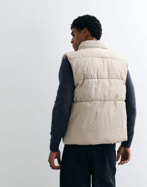ASOS DESIGN gilet imbottito color pietra, 5 di 5