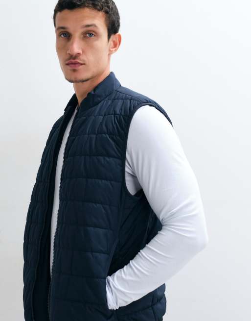 ASOS DESIGN gilet imbottito con fodera navy, 5 di 5