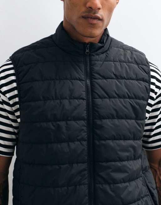 ASOS DESIGN gilet imbottito con fodera nero, 4 di 5