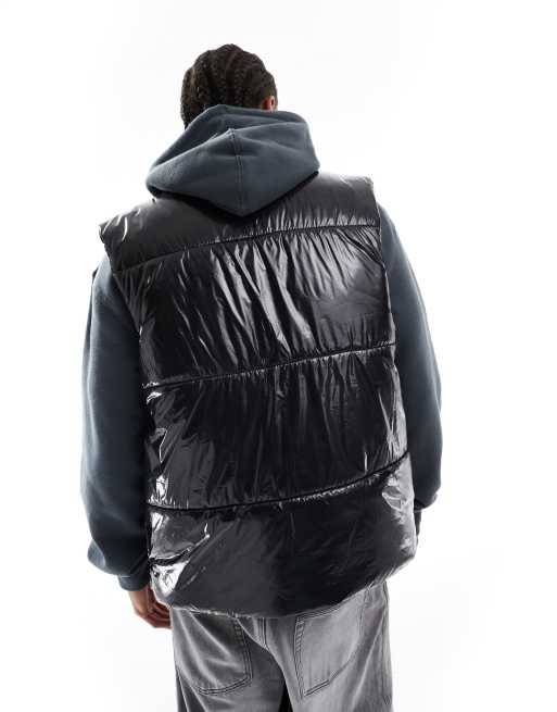 Brave Soul - Shiney - Piumino smanicato con cappuccio nero