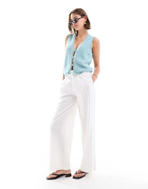 ASOS DESIGN - Gilet in maglia blu con cuciture - view 1