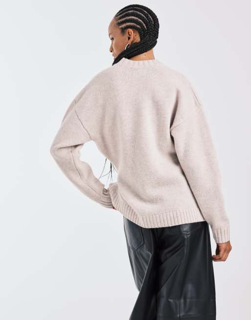 ASOS DESIGN - Gilet long à taille ajustée en laine d'agneau de qualité supérieure - Blanc, 3 de 4