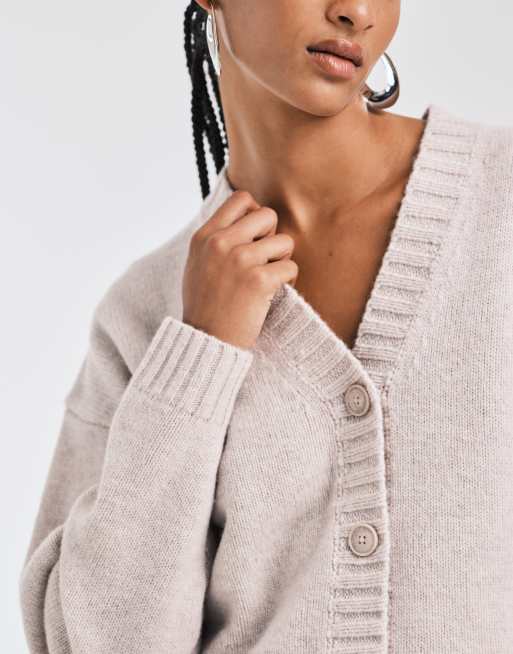 ASOS DESIGN - Gilet long à taille ajustée en laine d'agneau de qualité supérieure - Blanc, 4 de 4