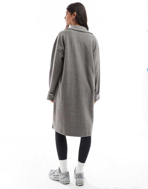 ASOS DESIGN - Gilet long ultra doux - Anthracite chiné, 3 de 4