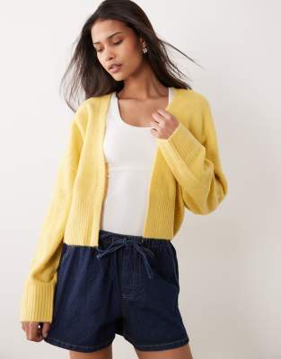 ASOS DESIGN - Gilet ouvert - Jaune