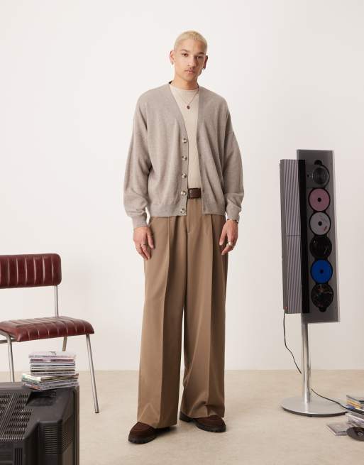 ASOS DESIGN - Gilet oversize coupe carrée 100 % cachemire de qualité supérieure - Taupe, 2 de 4