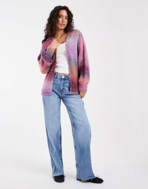 ASOS DESIGN gilet oversize en maille ample multicolore, 2 de 4