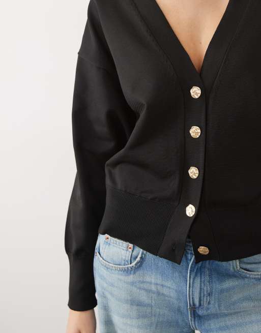 ASOS DESIGN gilet oversize en maille noir, 3 de 4
