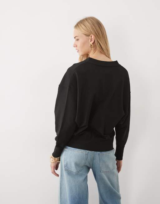 ASOS DESIGN gilet oversize en maille noir, 4 de 4