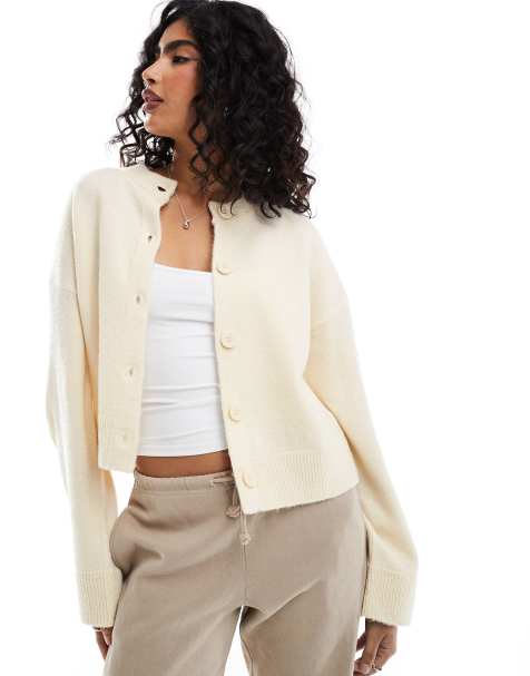 ASOS DESIGN - Gilet ras de cou - Crème - view 1