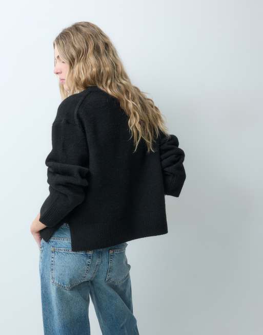ASOS DESIGN gilet relaxed avec fentes sur les côtés en noir, 3 de 4